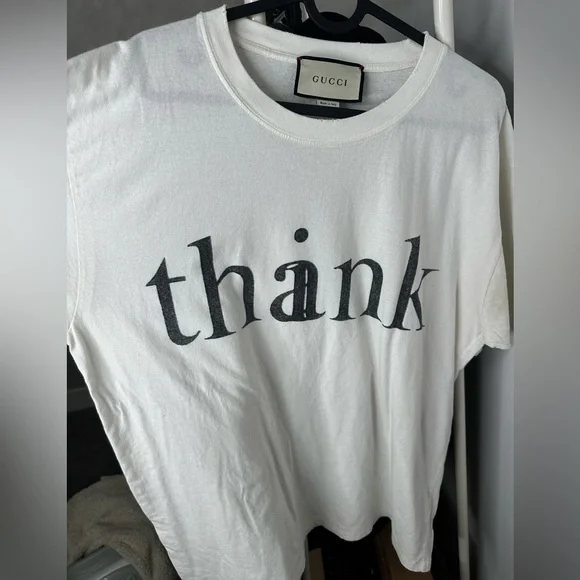 Gucci t shirt think/thank